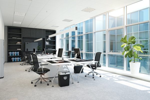 bright conference room with clean carpet